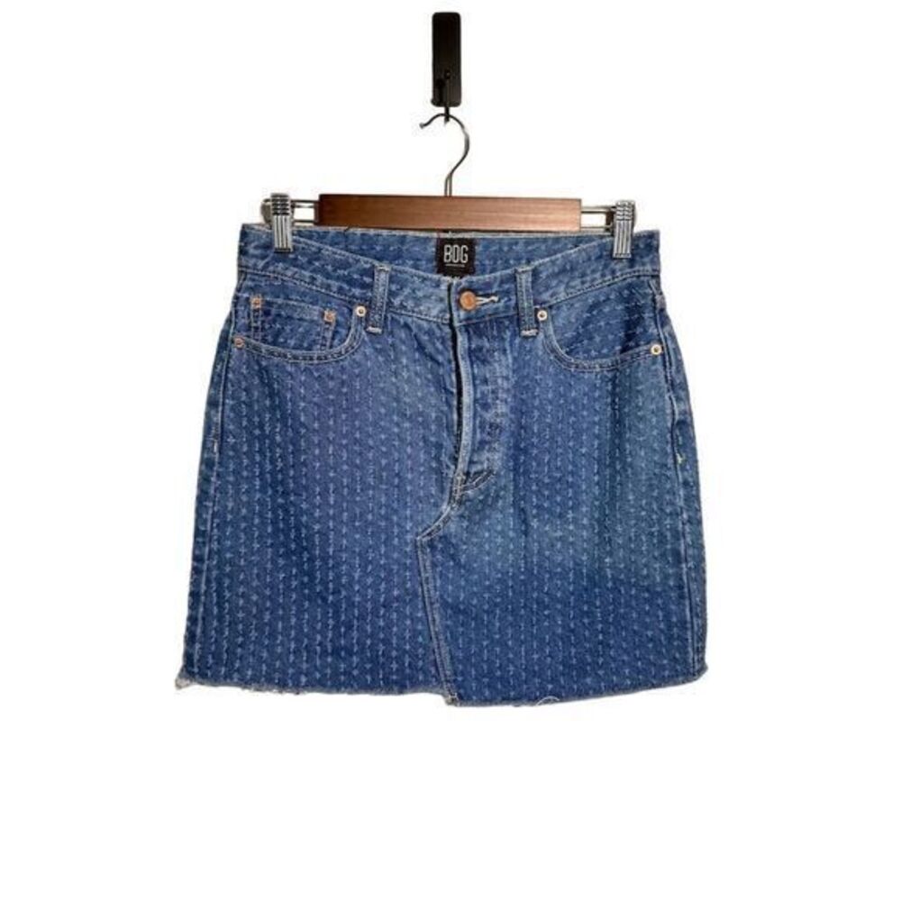 BDG Urban Outfitters Women's Blue Distressed Denim Mini Skirt Size M